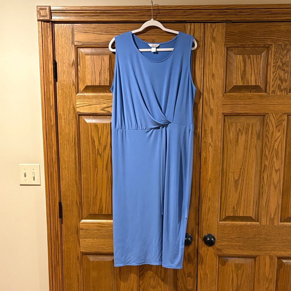 CJ Banks Blue Midi Dress